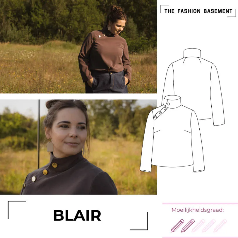 Modelpatroon trui 'Blair' van "The Fashion Basement"